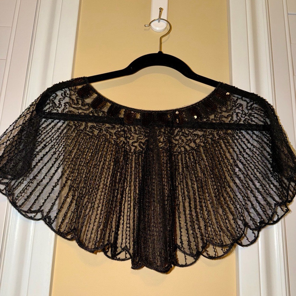BNIP Vintage Style Sequin and Beaded Pullover shawl